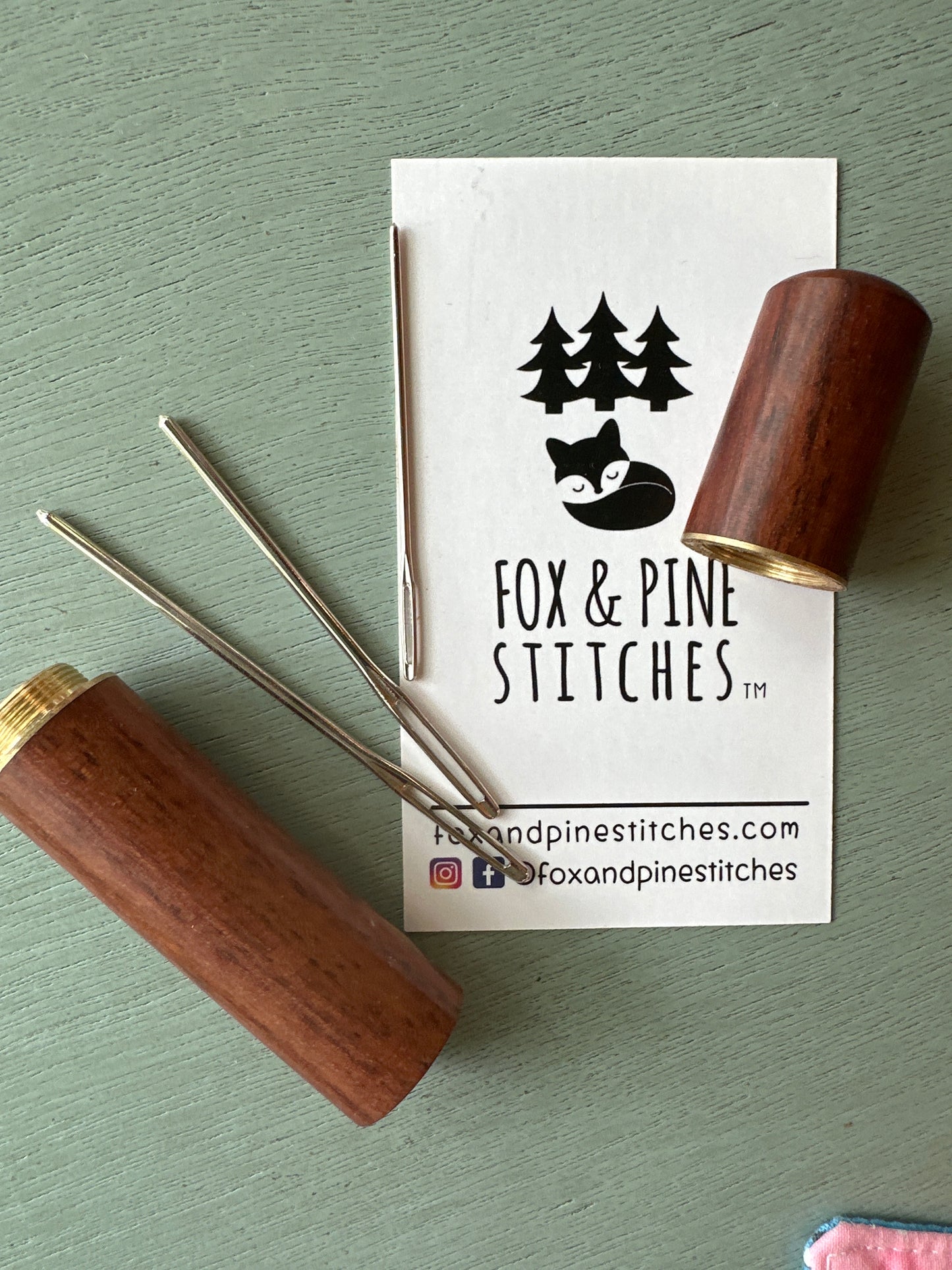 Wooden Needle Case