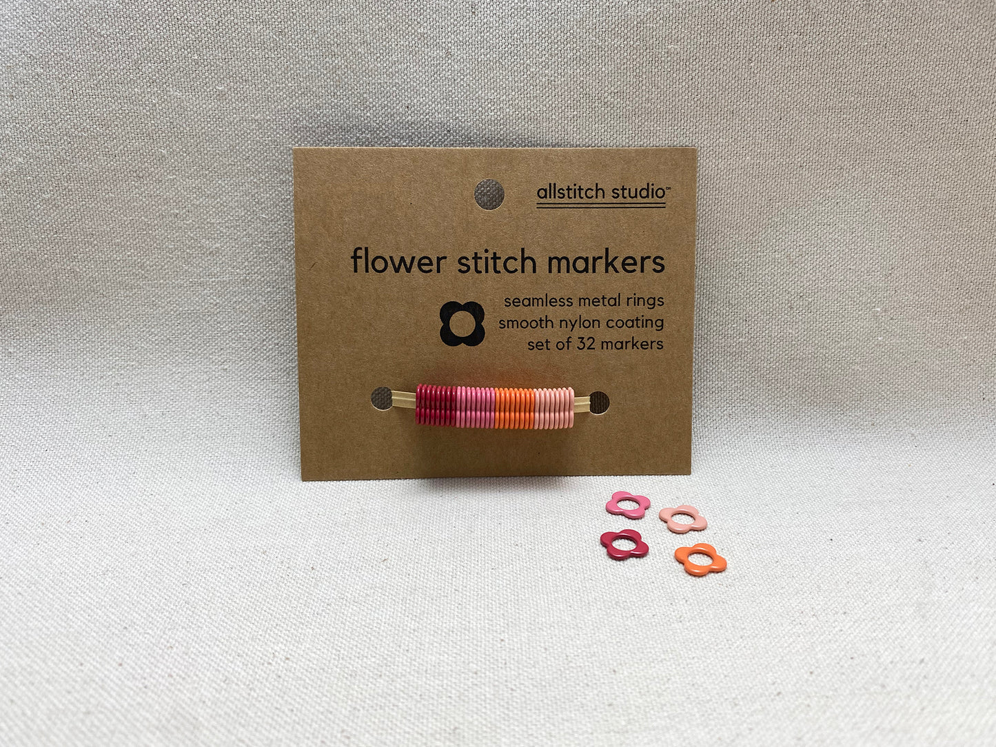 Allstitch Stitch Markers Warm Tone Flower