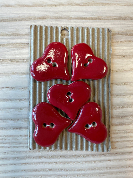 Large Heart Buttons