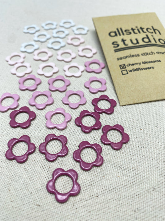 Allstitch Stitch Markers Cherry Blossom Flower