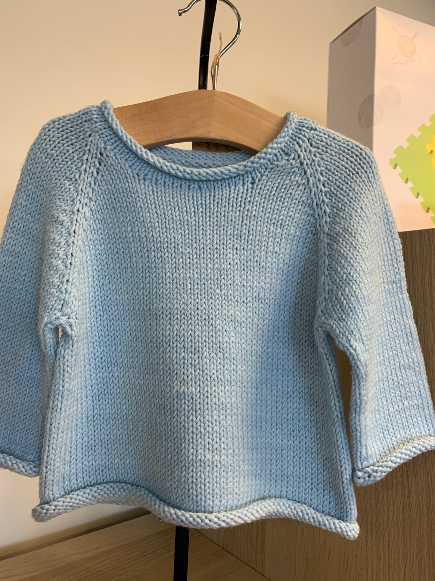 Roll Down Raglan Baby Sweater Class