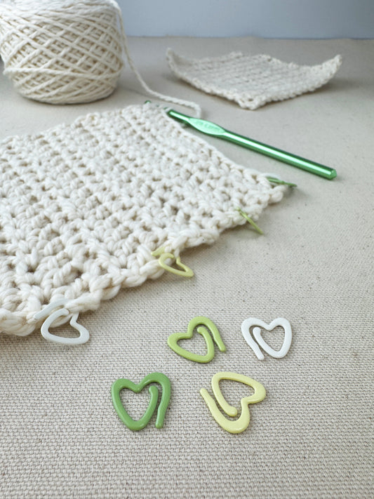 Allstitch Stitch Markers Green Hearts