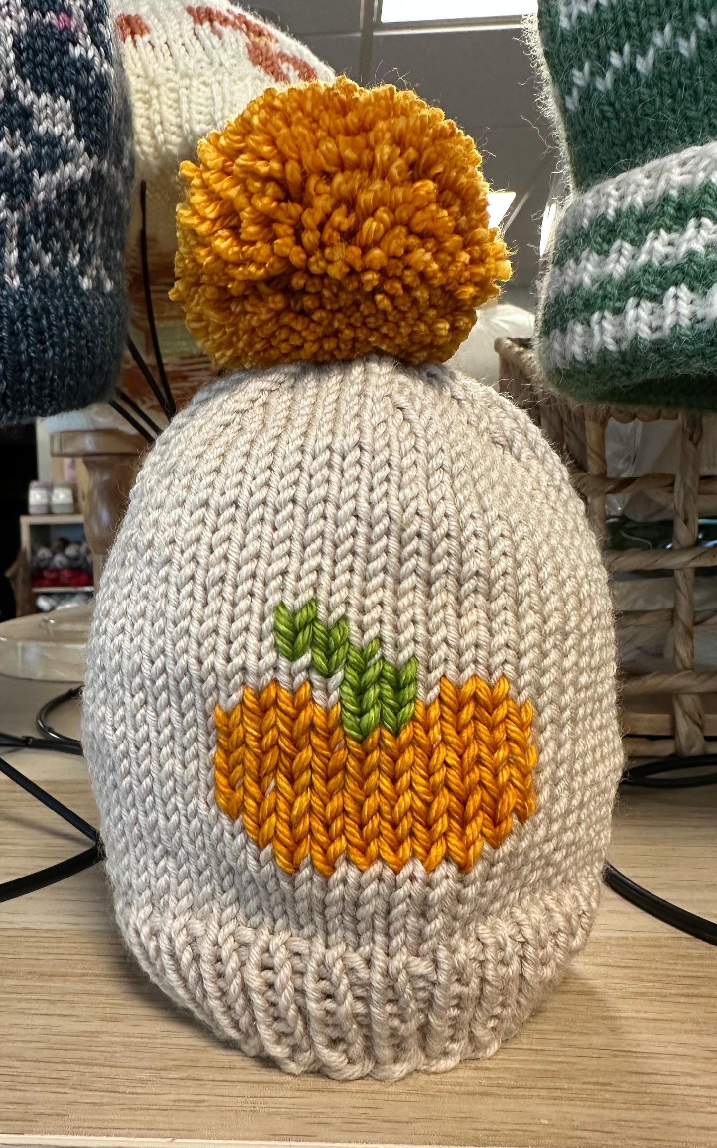 Pumpkin Duplicate Stitch Hat Kit