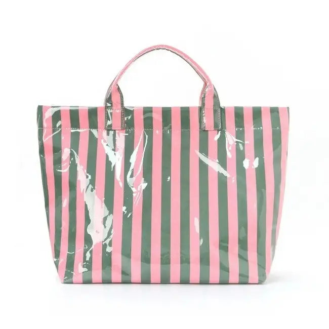 Striped Vinyl Totes